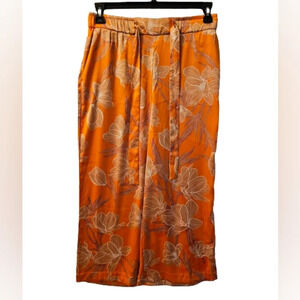 Joie Orange Satin Feel Casual Lounge Pants Women's Size 6 NWOT